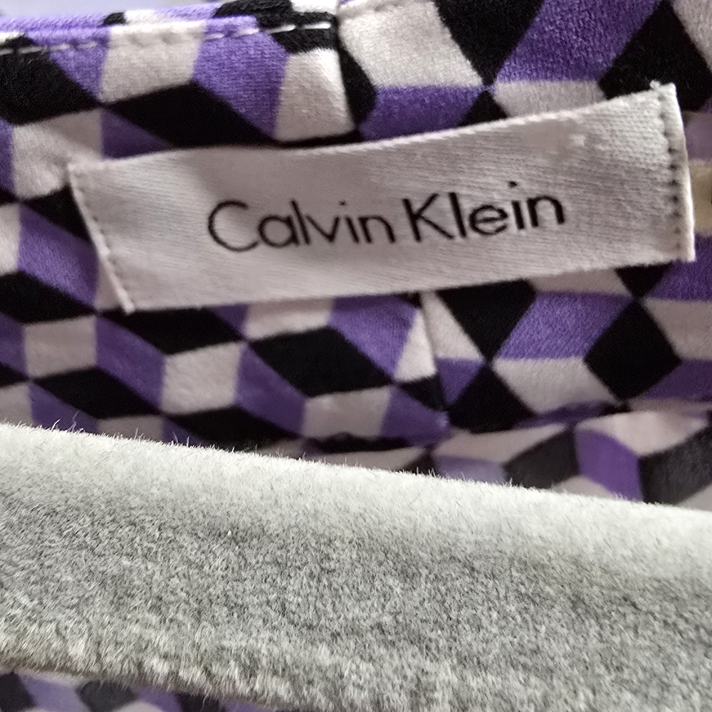 Calvin Klein Purple Geometric Patterned Garment